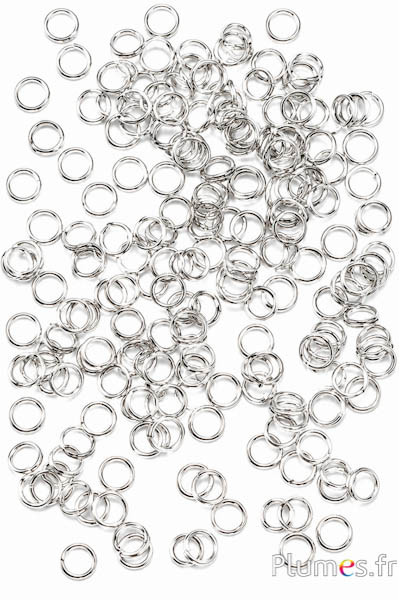 Anellini di congiunzione doppi -  Ø 5 mm - argento antico